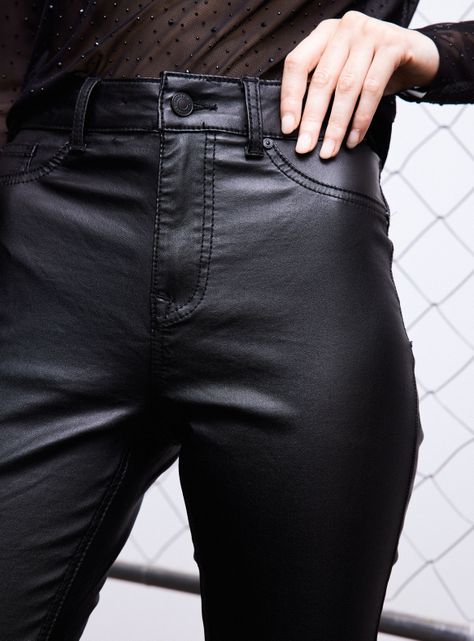 Jeans 5 Bolsillos Coated Elasticado-2