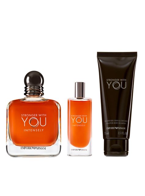 Set de Perfume Stronger With You Intensely Hombre 100 ml + 15 ml + 75 ml.-0