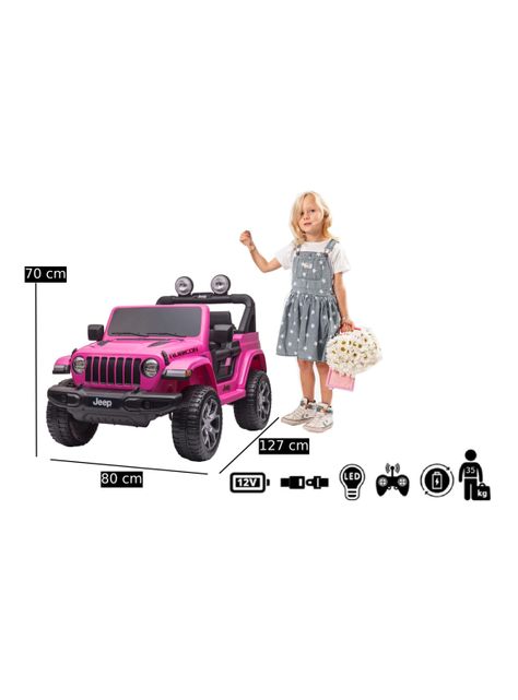 Jeep a Batería Rubicom Bateri12 Rosado-3