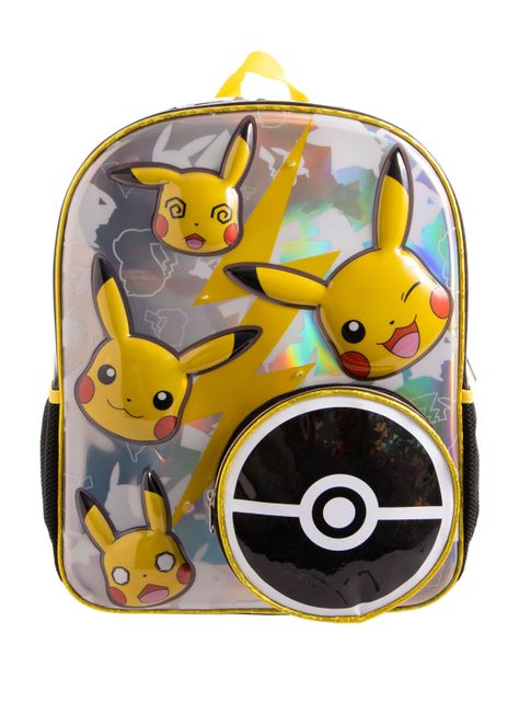 Mochila Pikachu 3D Color Metálica-0