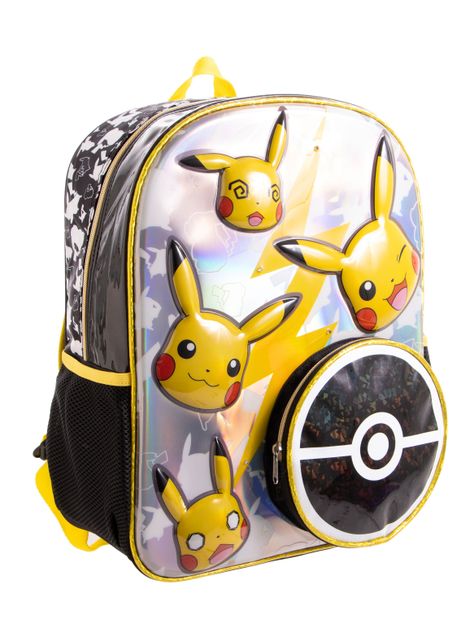 Mochila Pikachu 3D Color Metálica-2