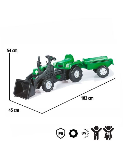 Tractor a Pedales Maxi Ranch Verde-1