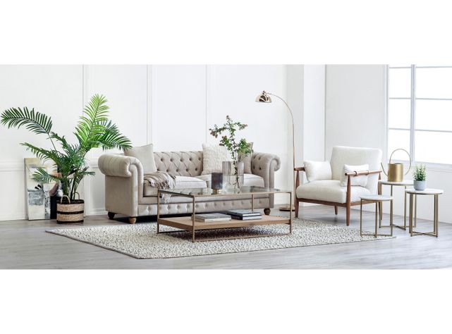 Mesa de Centro Saint Luke Dorado 70x120 cm-5