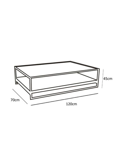 Mesa de Centro Saint Luke Dorado 70x120 cm-2