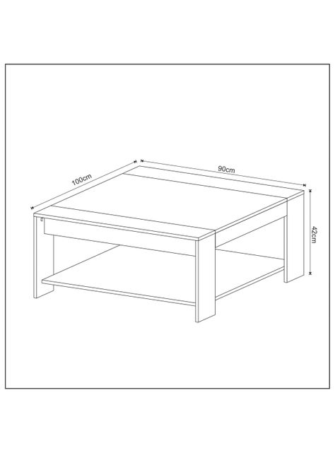 Mesa de Centro 100 cm Bicolor MC-1