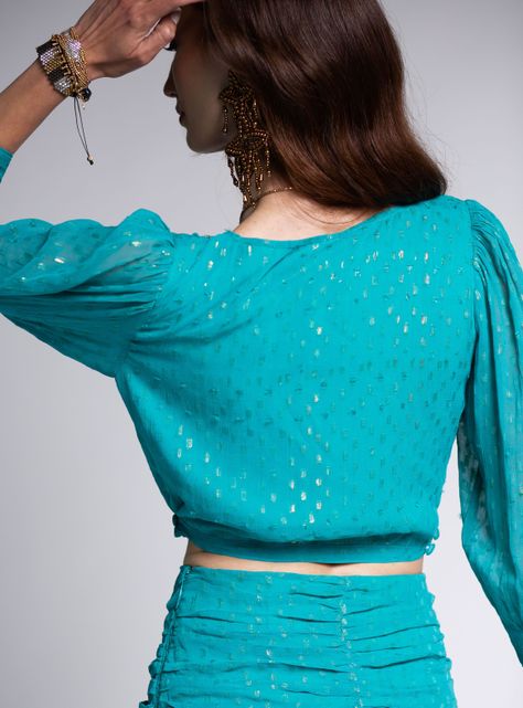 Top Jasmine Lurex Verde India Chic-1