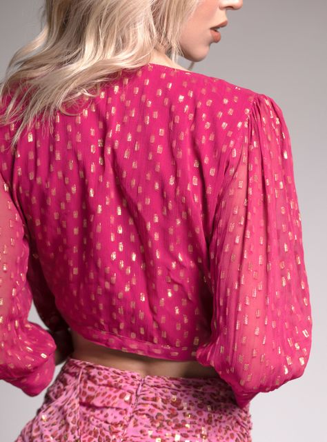 Top Jasmine Lurex Magenta India Chic-1