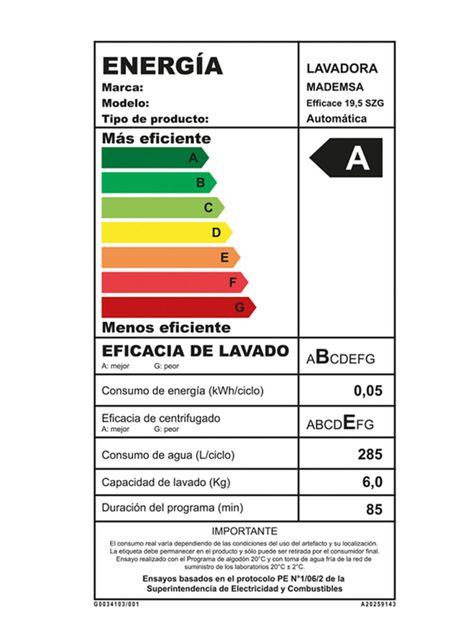 Lavadora de Carga Superior 19.5 Kg Efficace SZG Gris-4
