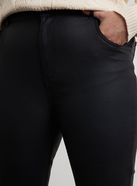 Jeans Coated Bota Ancha-2