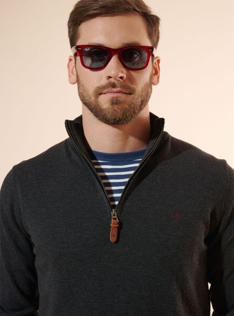 Sweater Liso Clásico Half Zipper-2