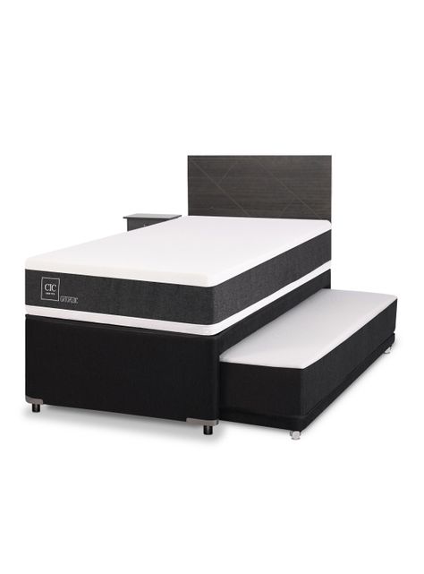 Diván Ortopedic Black 1.5 Plazas + Set Muebles Villarrica-0