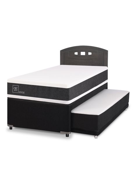Diván Ortopedic Black 1.5 Plazas + Respaldo Gales-0