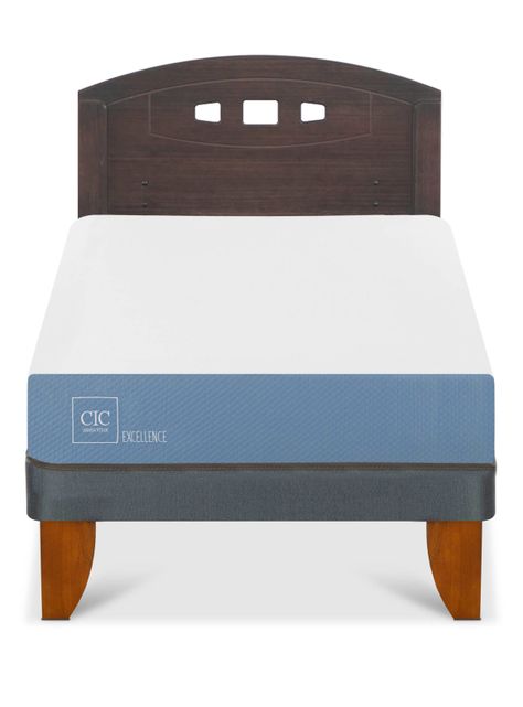 Cama Europea Excellence 1.5 Plazas x190 cm + Respaldo Gales-2