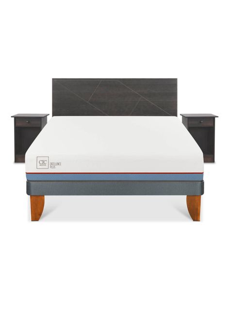 Cama Europea Excellence Plus 2 Plazas + Set de Muebles Villarrica-2