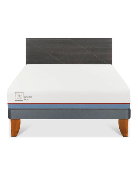 Cama Europea Excellence Plus 2 Plazas + Respaldo Villarrica-2