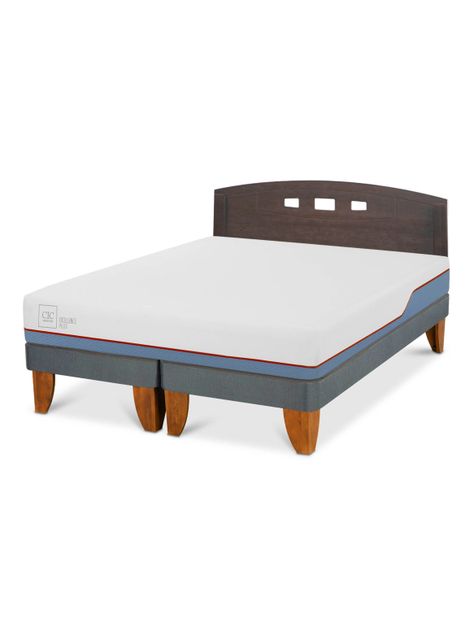 Cama Europea Excellence Plus 2 Plazas Base Dividida + Respaldo Gales-0
