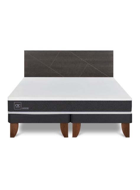 Cama Europea Ortopedic 2 Plazas Base Dividida + Respaldo Villarrica-2