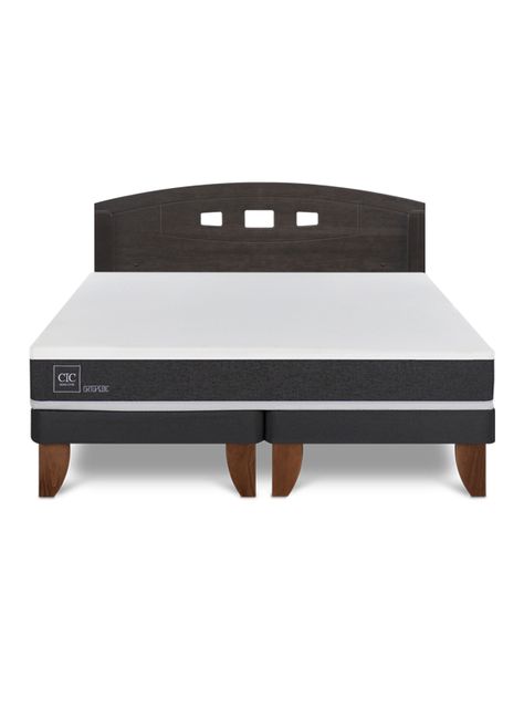 Cama Europea Ortopedic 2 Plazas Base Dividida + Respaldo Gales-2