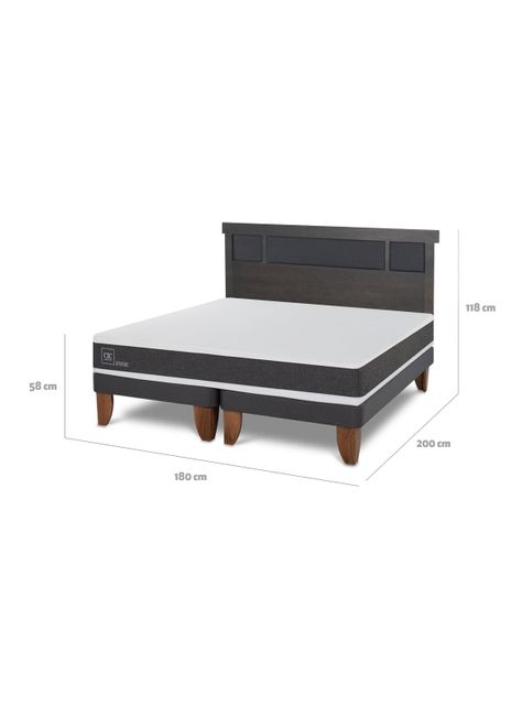 Cama Europea Ortopedic King + Respaldo Dublín-1