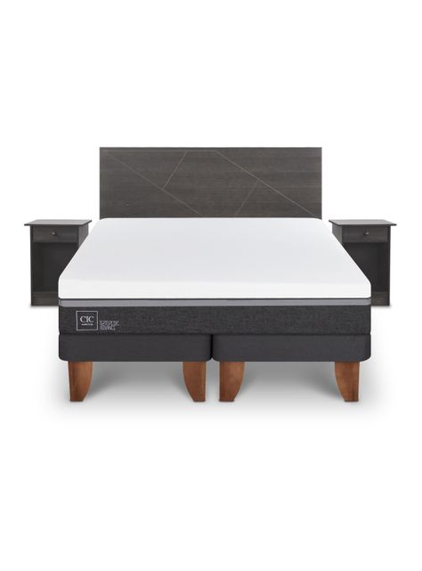Cama Europea Ortopedic Advance 2 Plazas Base Dividida + Set de Muebles Villarrica-2