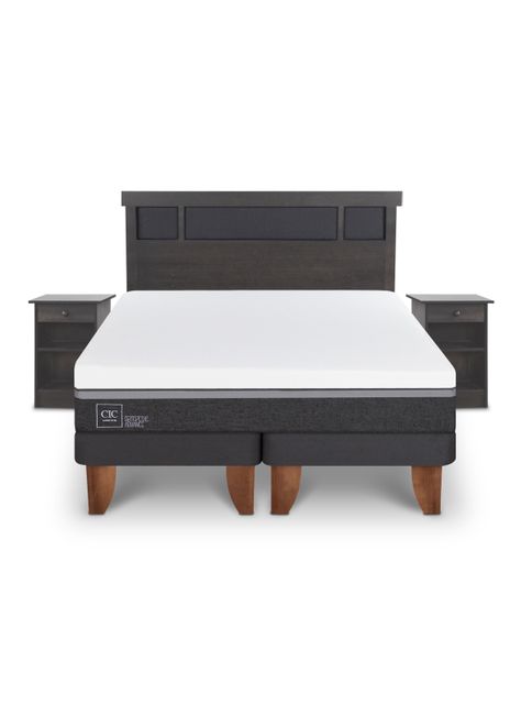 Cama Europea Ortopedic Advance 2 Plazas Base Dividida + Set de Muebles Dublín-2