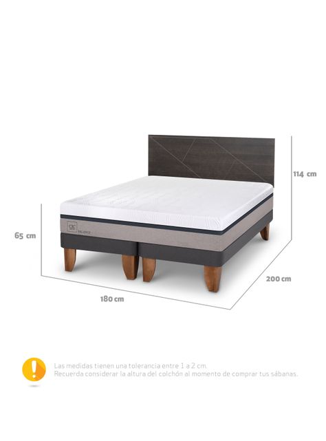 Cama Europea Balance King + Respaldo Villarrica-1