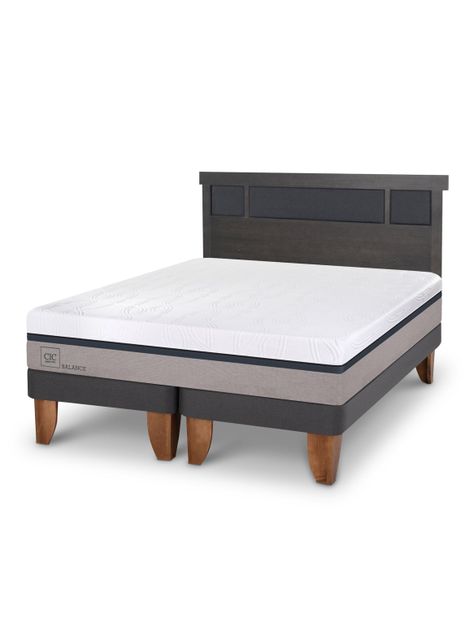Cama Europea Balance King + Respaldo Dublín-0