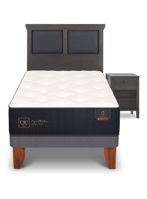 Cama Europea Premium 1.5 Plazas + Set de Muebles Torino-2