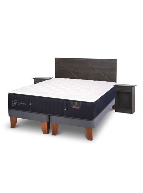 Cama Europea Premium 2 Plazas Base Dividida + Set de Muebles Villarrica-0