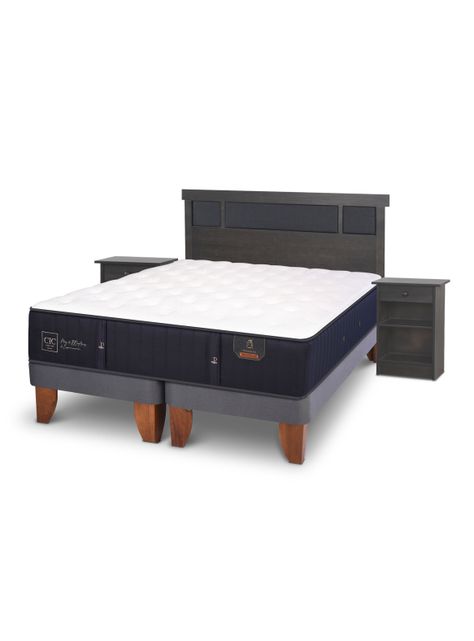 Cama Europea Premium 2 Plazas Base Dividida + Set de Muebles Dublín-0