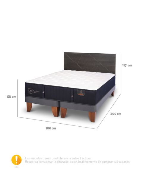 Cama Europea Premium King + Respaldo Villarrica-1