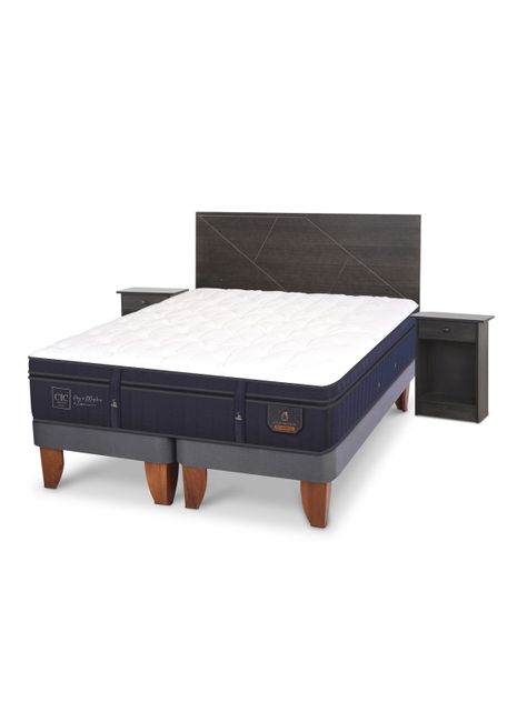 Cama Europea Súper Premium 2 Plazas Base Dividida + Set de Muebles Villarrica-0