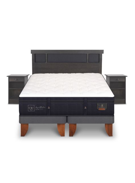 Cama Europea Súper Premium King + Set de Muebles Dublín-2
