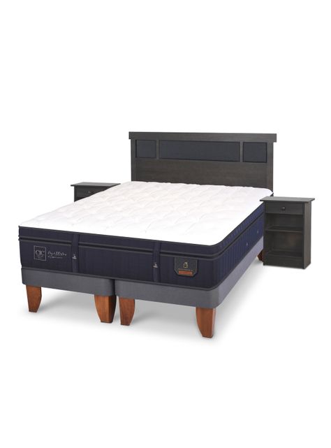 Cama Europea Súper Premium King + Set de Muebles Dublín-0