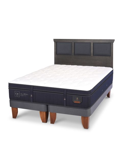Cama Europea Súper Premium King + Respaldo Torino-0