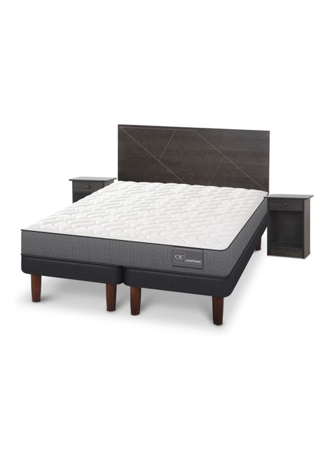 Cama Europea Anatomic 2 Plazas Base Dividida + Set de Muebles Villarrica-0