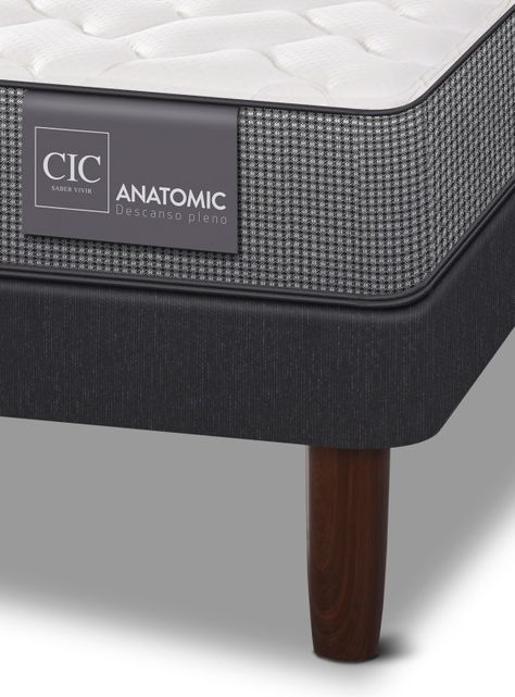 Cama Europea Anatomic 2 Plazas Base Dividida + Set de Muebles Múnich-3