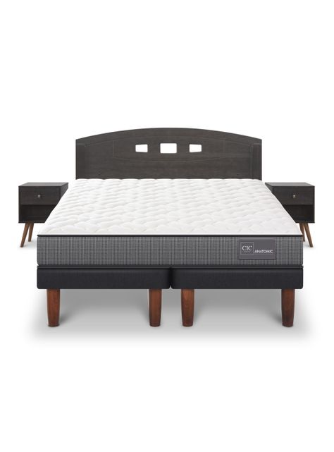 Cama Europea Anatomic 2 Plazas Base Dividida + Set de Muebles Gales-2