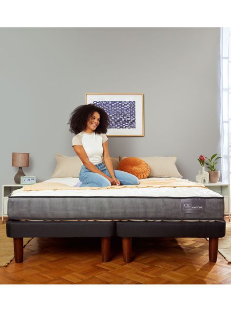 Cama Europea Anatomic 2 Plazas Base Dividida + Set de Muebles Gales-4