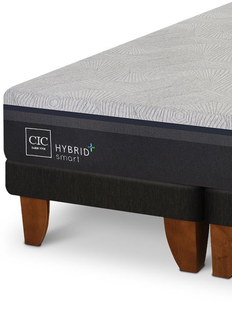 Cama Europea Hybrid Plus Infinity 2 Plazas Base Dividida + Respaldo Villarrica-3