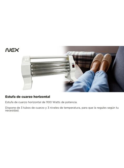 Estufa Cuarzo Horizontal 1100W SMBQ12H1-6