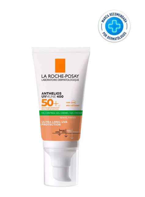Protector Solar Rostro Anthelios UV Mune 400 Oil Control Gel Crema con Color FPS50+ 50 ml-1