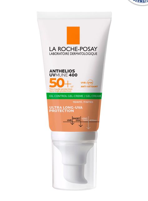 Protector Solar Rostro Anthelios UV Mune 400 Oil Control Gel Crema con Color FPS50+ 50 ml-0