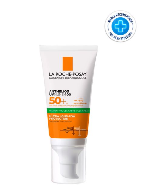 Protector Solar Rostro Anthelios UV Mune 400 Oil Control Gel Crema FPS50+ 50 ml-1