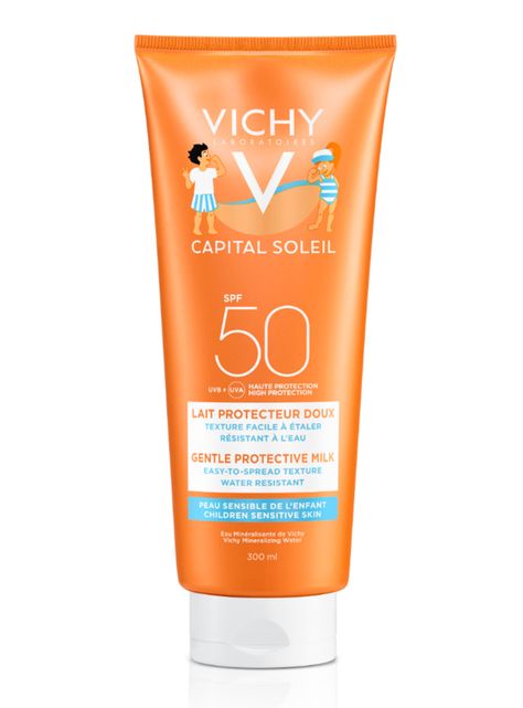 Protector Solar Ideal Soleil Vichy Leche Niños FPS 50+ 300 ml Vichy-0