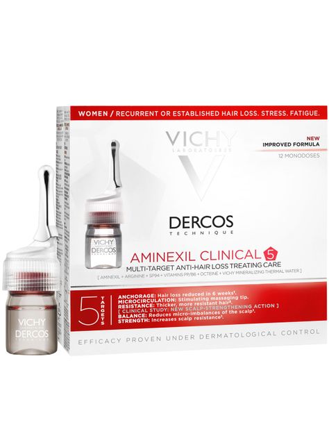 Ampolla Vichy Capilar Dercos Aminexil Clinical 5 Mujer X12 Vichy-1