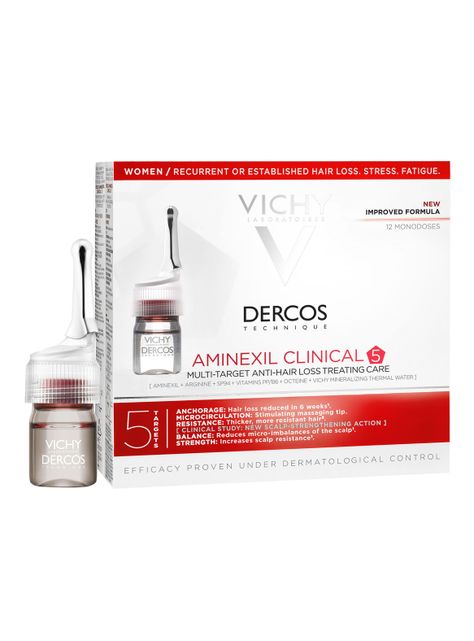 Ampolla Vichy Capilar Dercos Aminexil Clinical 5 Mujer X12 Vichy-0
