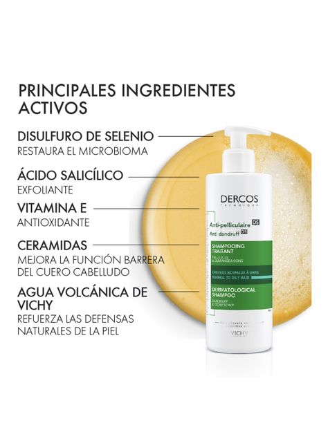Shampoo Vichy Anti-Caspa Cabellos Grasos 390 ml Vichy-3