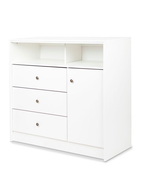 Cómoda 3 Cajones 1 Puerta Kids Blanco-3