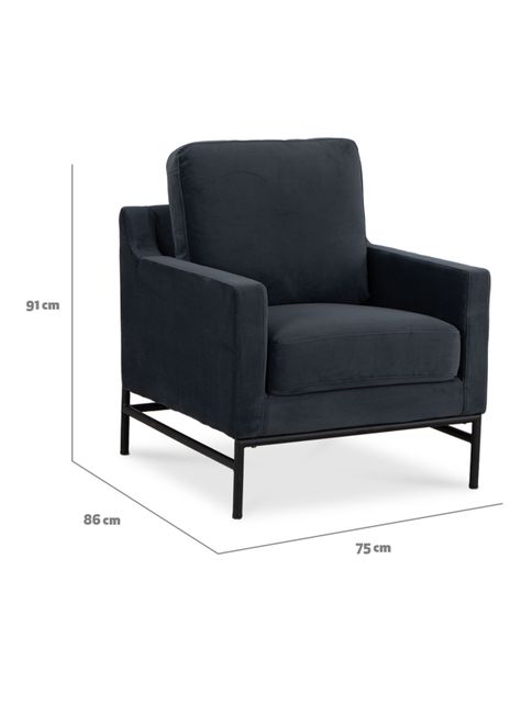 Poltrona Cilla Gris Oscuro-1